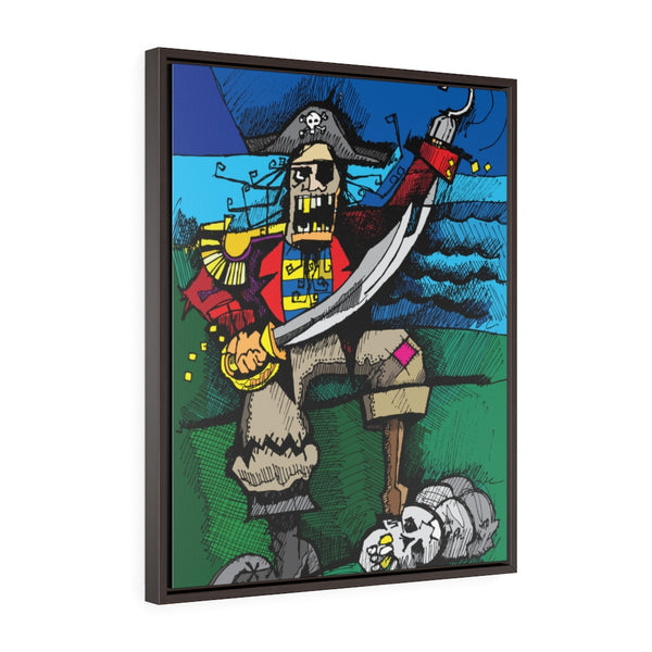 Salty Pirate - Framed Canvas Print