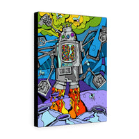 Robot Jellybean Swatter - Canvas Print