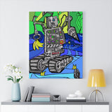 Robot Banana Driller - Canvas Print