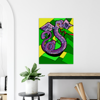 Winged Snake - Metal Print