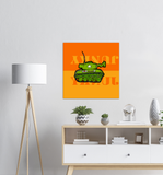 Tank Orange - Metal Print